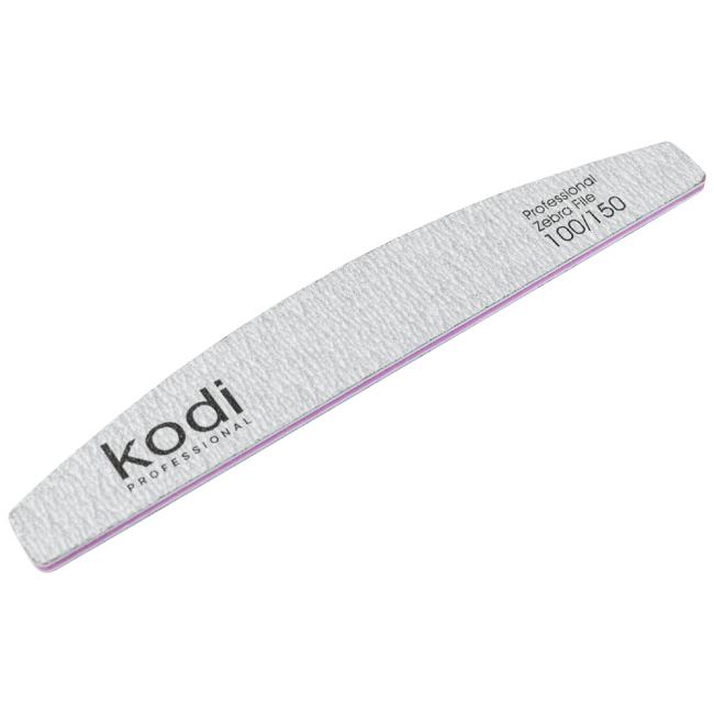 №129 Nail File «Crescent» 100/150 (Color: Light Gray, Size: 178/28/4)